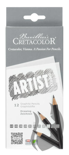 Cretacolor Artist studio - grafitové tužky - sada 12 ks