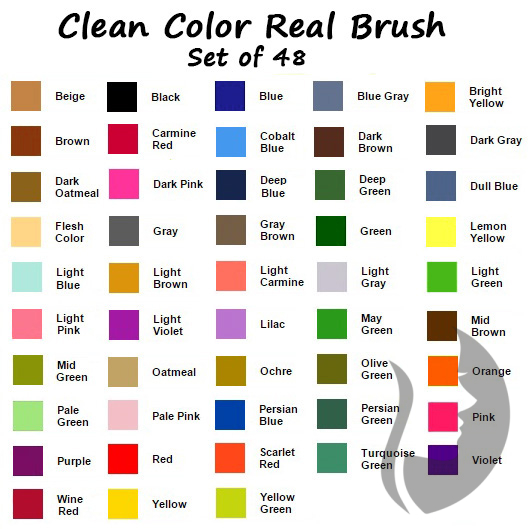 ZIG Kuretake Clean Color Real Brush Pen - sada 48 ks