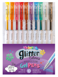 Colorino GLITTER gelpens - gelova pera se třpytkami - 10 ks