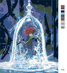 Malování podle čisel - Růže pod poklopem - 40 x 50 cm - obtížnost 2 (snadné)