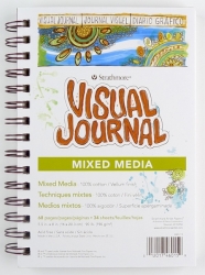 Visual Journal Mixed Media - kroužková vazba (190 g/m2, 34 listů)