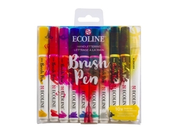 Royal Talens ECOLINE brush pen - štětcové fixy - rozmývatelné - SADA 10 ks - Handlettering 