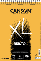 CANSON Bristol skicák XL - Kroužková vazba  (180g/m2, 50 archů) - A4