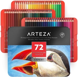 ARTEZA Expert Watercolor Pencils - akvarelové pastelky - sada 72 ks