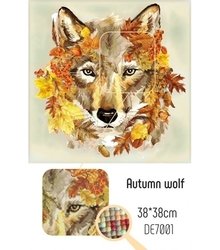 AUTUMN WOLF (Podzimní vlk) - Diamond painting - 38 x 38 cm