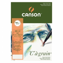 CANSON "C" à grain skicák - lepený (180g/m2, 30 archů) - A4