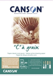 CANSON "C" à grain TONED - tónovaný papír (250 g/m2, 30 archů) - OKROVÝ - 2 rozměry