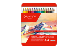 Caran d´Ache SUPRACOLOR - akvarelové pastelky - sada 18 ks