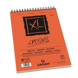 CANSON XL CROQUIS Sketch - kroužková vazba nahoře (90 g/m2, 60 listů) - A5 skicák
