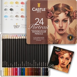 Castle Art Supplies - umělecké pastelky - 24 ks - Portrait watercolour pencils