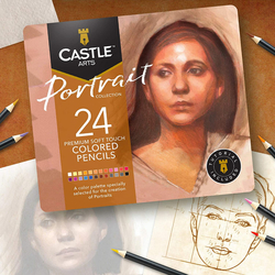 Castle Art Supplies - umělecké pastelky - sada 24 ks - PORTRAIT
