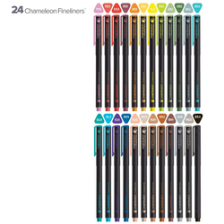 Chameleon Fineliner Changing colors - tónovací linery - sada 24 ks - BOLD TONES