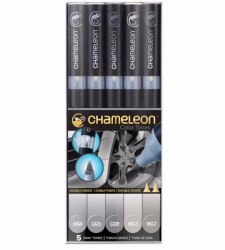 Chameleon Pen Color Tones - tónovací fixy - sada GREY TONES - 5ks