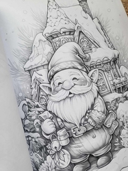 Christmas Gnomes Adult Coloring Book- Max Brenner 
