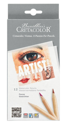 Cretacolor Artist Studio FACES - akvarelové pastelky - sada 12 ks - pleťové odstíny