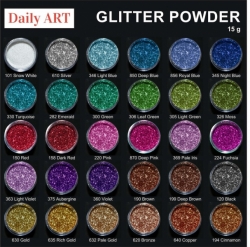 Glitter powder - Daily Art - třpytivý prášek - 15 g - různé barvy