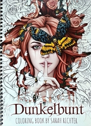 Dunkelbunt - Coloring book by Sarah Richter - s podpisem autorky