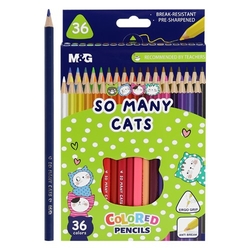 M&G So Many Cats - Pastelky trojhranné 36 KS