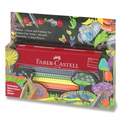 Faber-Castell Jumbo Grip NEON + METAL - sada 10 ks - neonové a metalické barvy