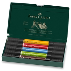 Faber-Castell Pitt Artist Pen Dual marker - oboustranné popisovače - sada 5 ks