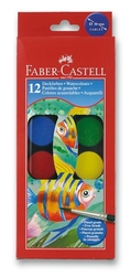 Faber-Castell WATERCOLOURS - vodové barvy - sada 12 ks (průměr 30 mm)