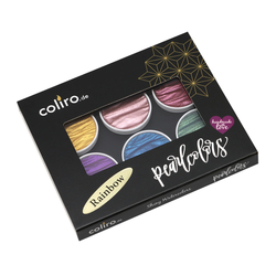 Finetec COLIRO Pearl Color Set RAINBOW - sada 6 ks - perleťové akvarelové barvy