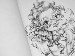 Color'n'Chics 2 - Fantasy Fairy Portraits - Grayscale Coloring Book - Derya A. Çakırsoy - předstínovaná verze