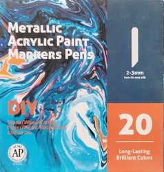 Metallic acrylic paint markers pens
