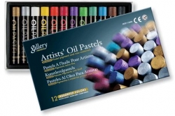 Mungyo Gallery Artists Oil Pastels  METALLIC - metalické olejové pastely 12 ks