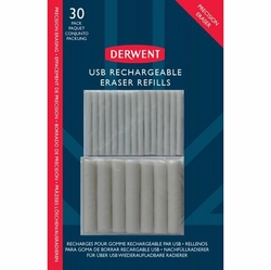 DERWENT USB Rechargeable Eraser Refills - náhradní gumy - 30 ks