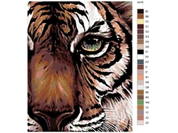 Malování podle čisel - Pohled tygra - 40 x 50 cm - obtížnost 3 (Střední) - kopie