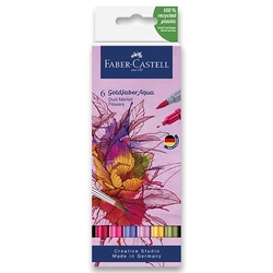 Faber-Castell GOLDFABER AQUA DUAL MARKER FLOWERS - sada 6 ks