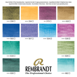 Rembrandt Akvarelové granulovací barvy - sada 12 ks