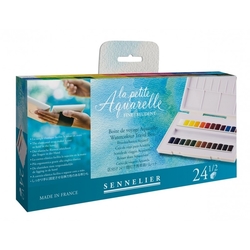 SENNELIER la petite Aquarelle Fine Student - studentské akvarelové barvy - 24 ks půlpánvičky