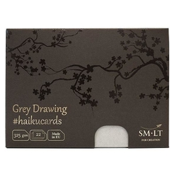 SM-LT Art HAIKUCARDS GREY Drawing - haiku karty šedé 325 g/m2 - 22 listů