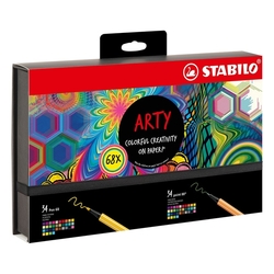 STABILO ARTY - Kreativní sada - Linery a Fixy, 68 ks 