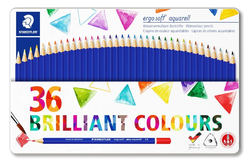 STAEDTLER Ergo Soft AQUARELL - akvarelové pastelky - sada 36 ks